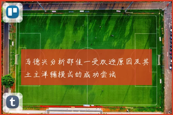 马德兴分析邵佳一受欢迎原因及其土主洋辅模式的成功尝试